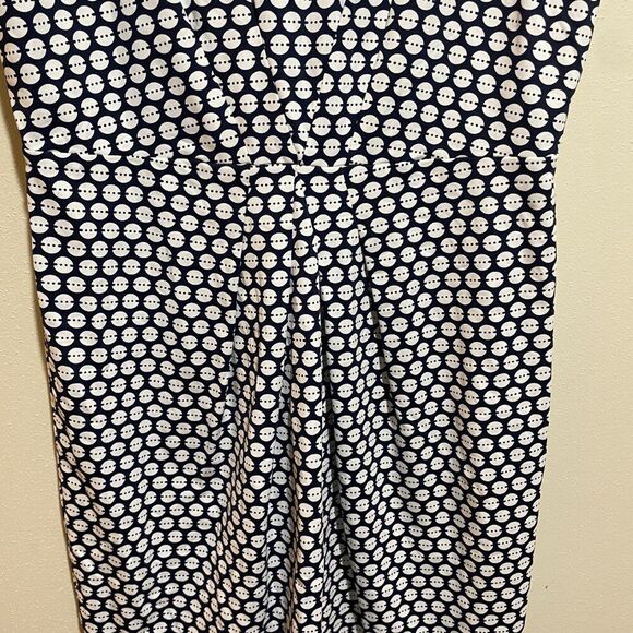 J McLaughlin Size M Catalina Cloth Mia Sleeveless Sheath Dress Navy Polka Dot - Picture 7 of 13